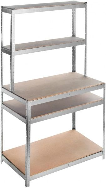 Стелаж-верстак 1800x1000x600 мм Меткас Верстак сірий ДСП полиці 5 шт. оцинкований (40504177)